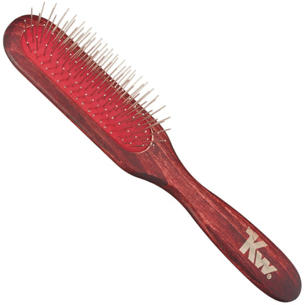 KW Airlastic Oblong Pin Brush - hair drying brush with metal pins, elongated.