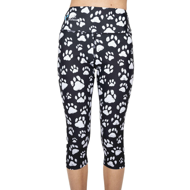 Groom Professional Paw Print Leggings - short grooming leggings with paw prints, capri style.