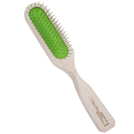 Chris Christensen Brezzy Oblong Brushes - high-quality wooden brush with metal pins - green.