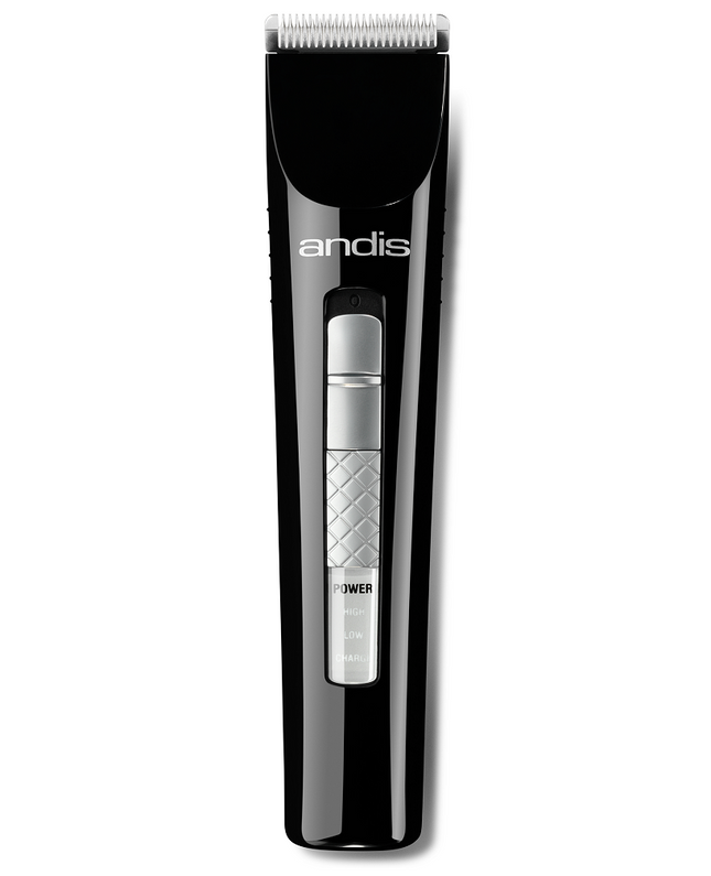Andis MultiTrim CLT - cordless finishing clipper with two blades and Li-Ion battery.