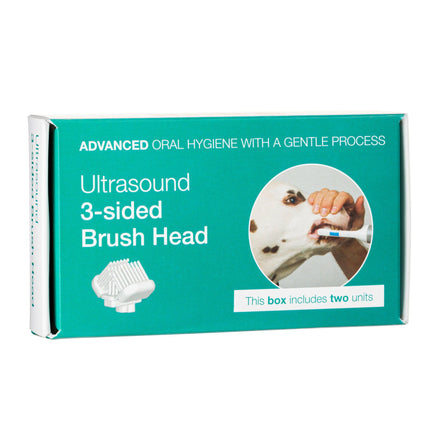 Cleany Teeth 3-Sided Brush Head 2pcs - Ultrasonic Toothbrush Triple-Sided Heads.