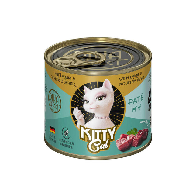 Kitty Cat Lamb & Poultry Liver Pâté - grain-free wet food, pâté for cats, with lamb and poultry liver.