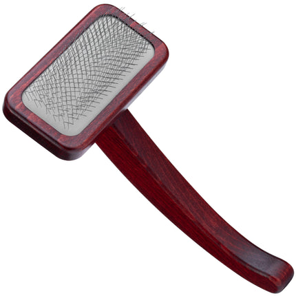 Maxi - Medium Pin Slicker Brush - sturdy poodle brush with a comfortable handle, made of beech wood.