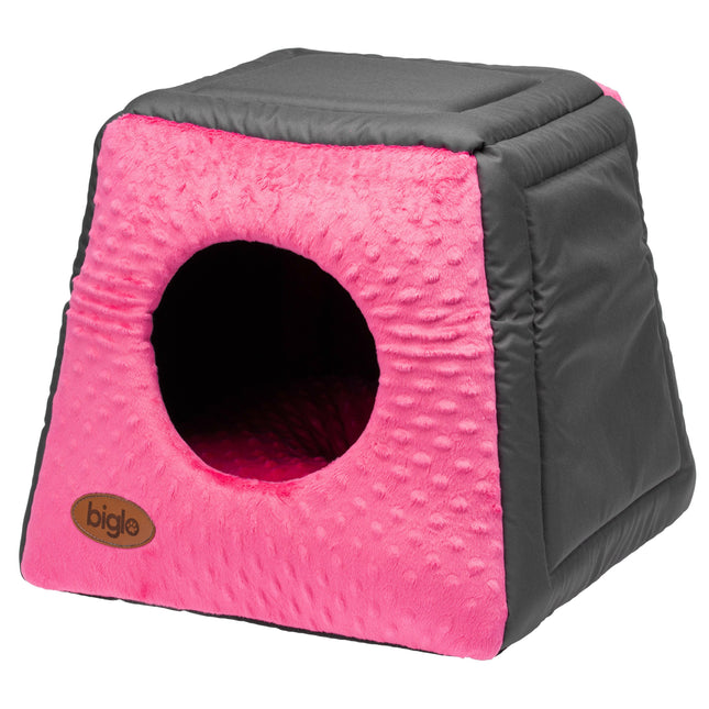 Biglo Roma Trio - multifunctional, cozy dog bed, pink.