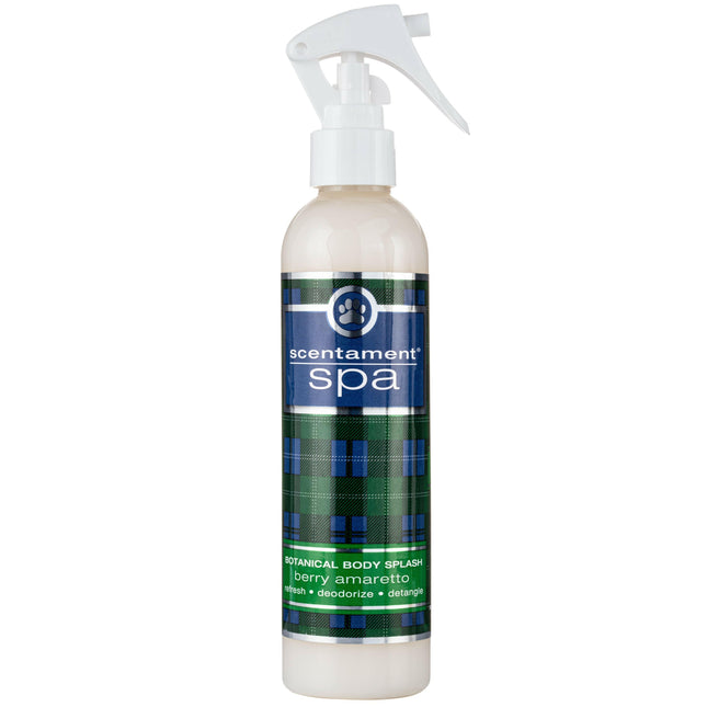 Best Shot Scentament Spa Berry Amaretto Spray - anti-static scented conditioner that makes it easier to detangle fur, with a scent of cherry and almonds..