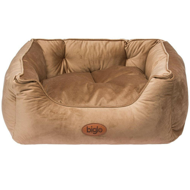 Biglo Velur Love Lux - velour bed for dogs and cats, with piping.
