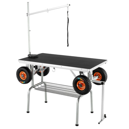 Blovi Mobile Grooming Table, on Large Inflatable Wheels - Tabletop Color:.