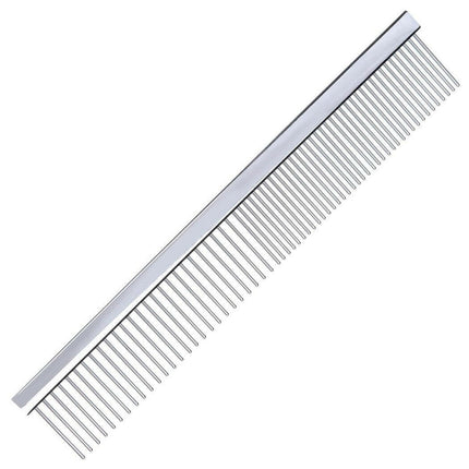 Groom Professional Metal Comb - Mixed Tooth Spacing 50/50.