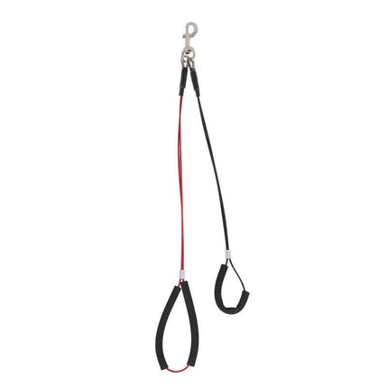 Blovi double grooming leash, coated steel, 56cm/66cm, diameter.