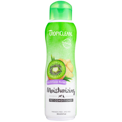 Tropiclean Kiwi & Coconut Butter Conditioner - moisturizing and detangling conditioner for fur, with cocoa butter.