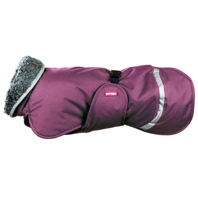 Toppa Pomppa - winter jacket for dogs, with extra insulation, plum color.