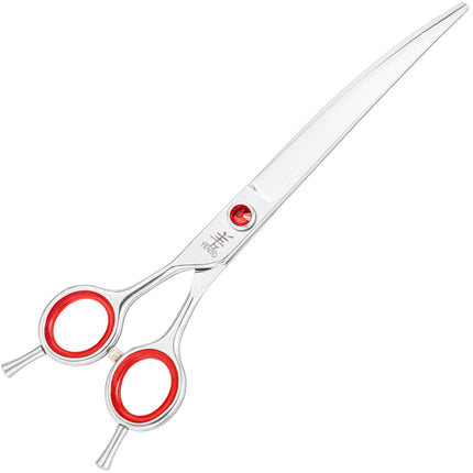 Yento Prime Left Curved Scissors - professional curved scissors made from Japanese steel, for left-handed users.