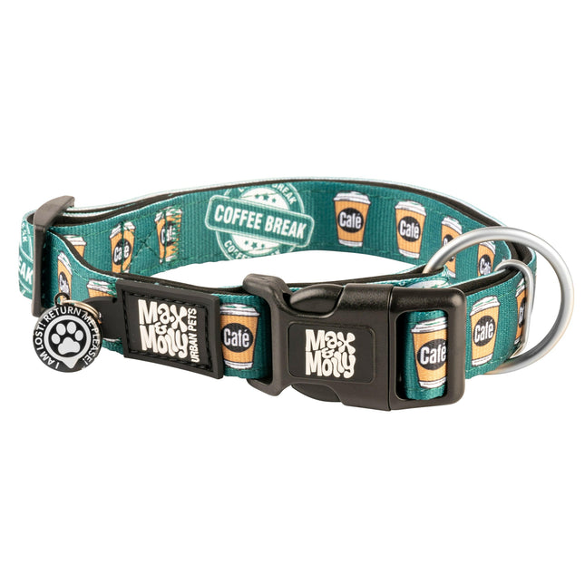 Max&Molly GOTCHA! Smart ID Coffee Break Collar - collar with smart Tag pendant for dogs.