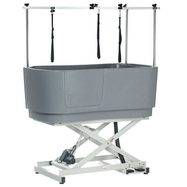 Blovi Electric Dog Bath - a sturdy grooming tub with an electric lift and dual-sided arm.