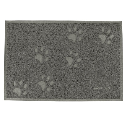 Record Pet Bowl Mat - non-slip mat for dog and cat bowls - Gray.