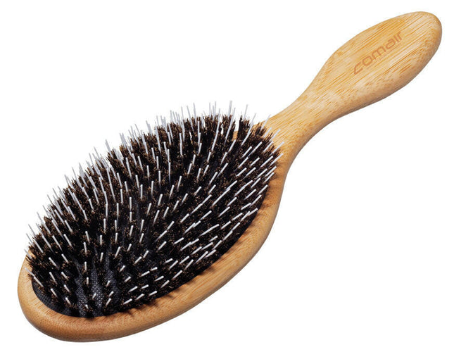 Comair Bamboo Line Oval - large oval bamboo brush with boar bristles and detangler.