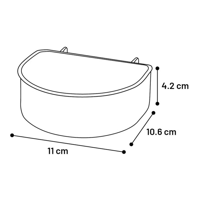 Flamingo Feeding & Drinking Bowl - plastic bowl for cage, carrier.