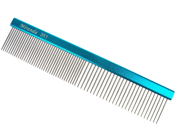 Miranda 351 Comb - sturdy, metal comb with a mixed tooth spacing of 50/50.