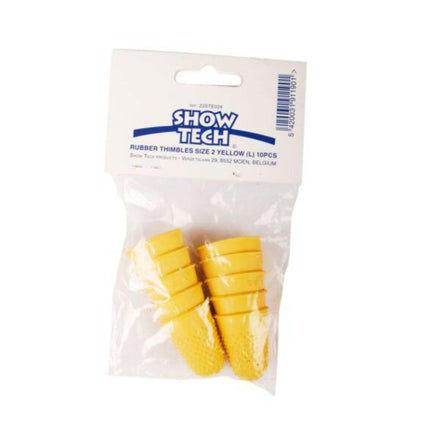 Rubber trimming finger size L yellow - 10pcs.