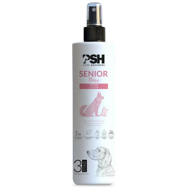 PSH Daily Beauty Senior Care Mist - lightweight leave-in conditioner for senior dogs.