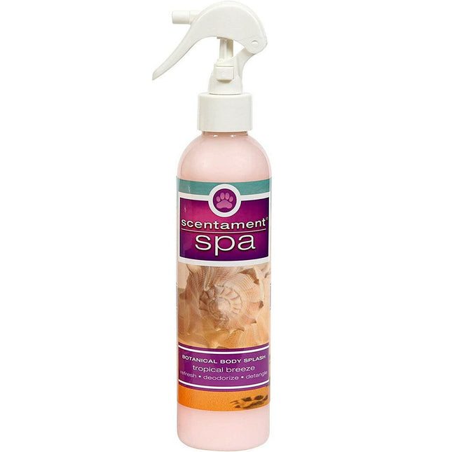 Best Shot Scentament Spa Tropical Breeze Spray - anti-static scented conditioner that makes it easier to detangle fur, with the scent of tropical fruits..