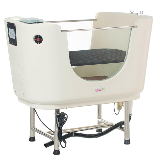 Blovi Hydro Therapy Dog Spa Tub - professional tub with SPA system and ozone function, broken white/cream.