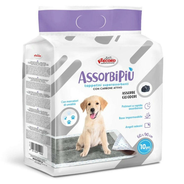 Record AssorbiPiu Charcoal Puppy Pads - absorbent pads with activated charcoal - 10 pieces.