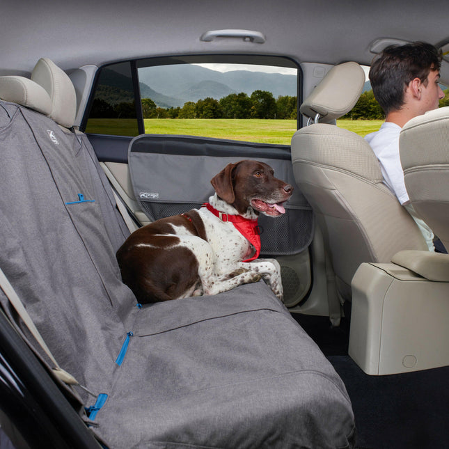 Kurgo Heather Bench Seat Cover - waterproof car seat cover for dogs, for the back seat.