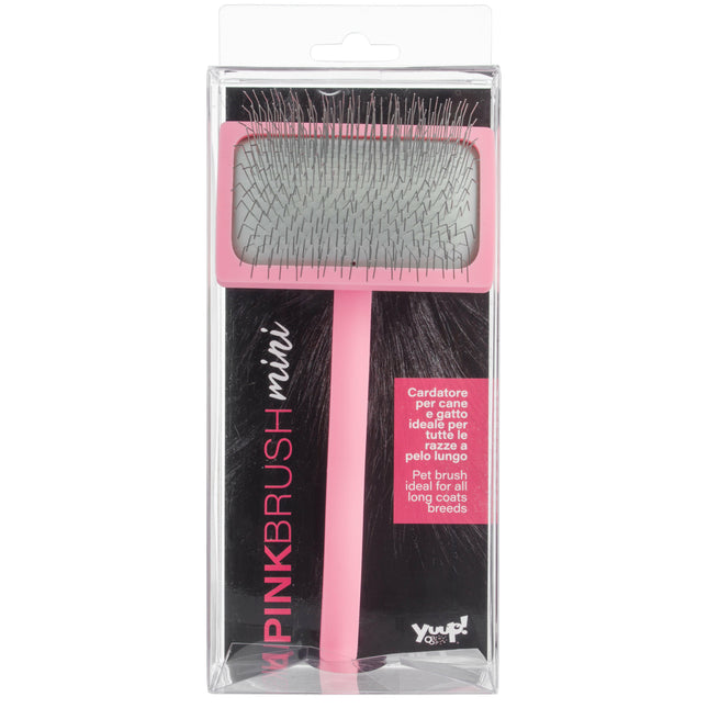 Yuup! Professional Pink Mini Brush - professional poodle brush, pink.