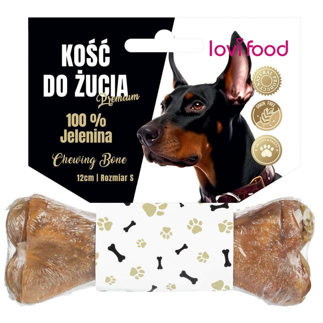 Lovi Food Premium Chewing Deer Hide - Chew Bone for Dogs, 100% Deer.