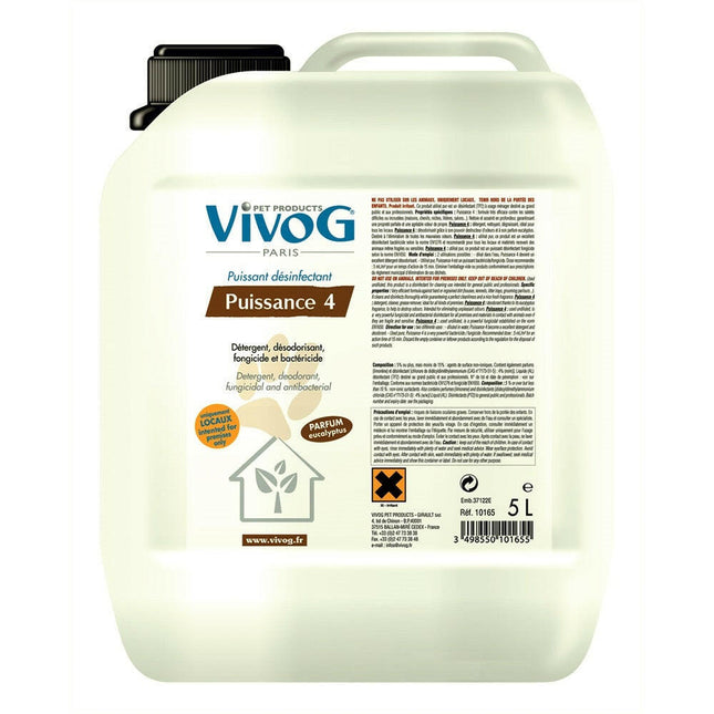 Vivog Power 4 - disinfectant for cages and litter boxes, eucalyptus scent.