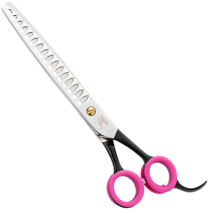 P&W The BlackSmith Chunker Scissors - high-quality, professional single-sided thinning shears, 16 teeth.