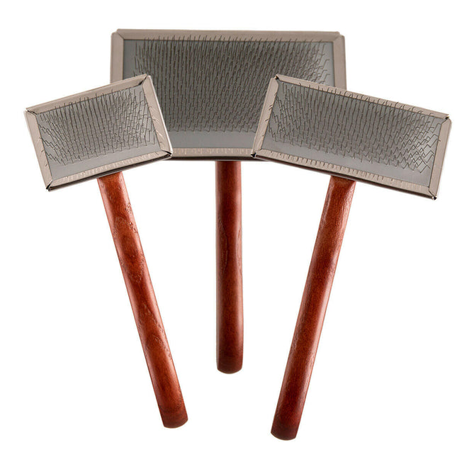 DezynaDog Firm Flat Slicker Medium - flat slicker brush for poodles.