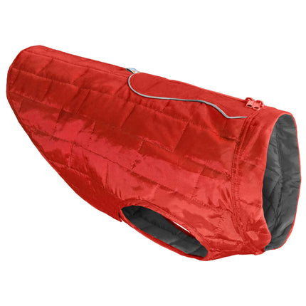 Kurgo Loft Jacket Red/Charcoal - reversible waterproof jacket for dogs, red and charcoal.