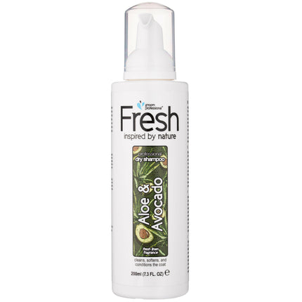 Groom Professional Fresh Aloe & Avocado Dry Shampoo - dry shampoo for dogs in foam form with avocado oil and aloe..