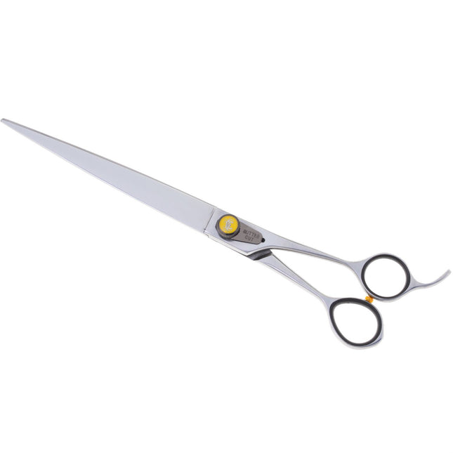 Geib Crab Straight Scissors Level 2 - high-quality straight scissors for pet grooming with a single-sided micro-grind.