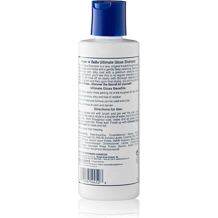 Mane'n Tail Ultimate Gloss Shampoo - Glossing Shampoo for Dogs, Cats, and Horses, Concentrate.