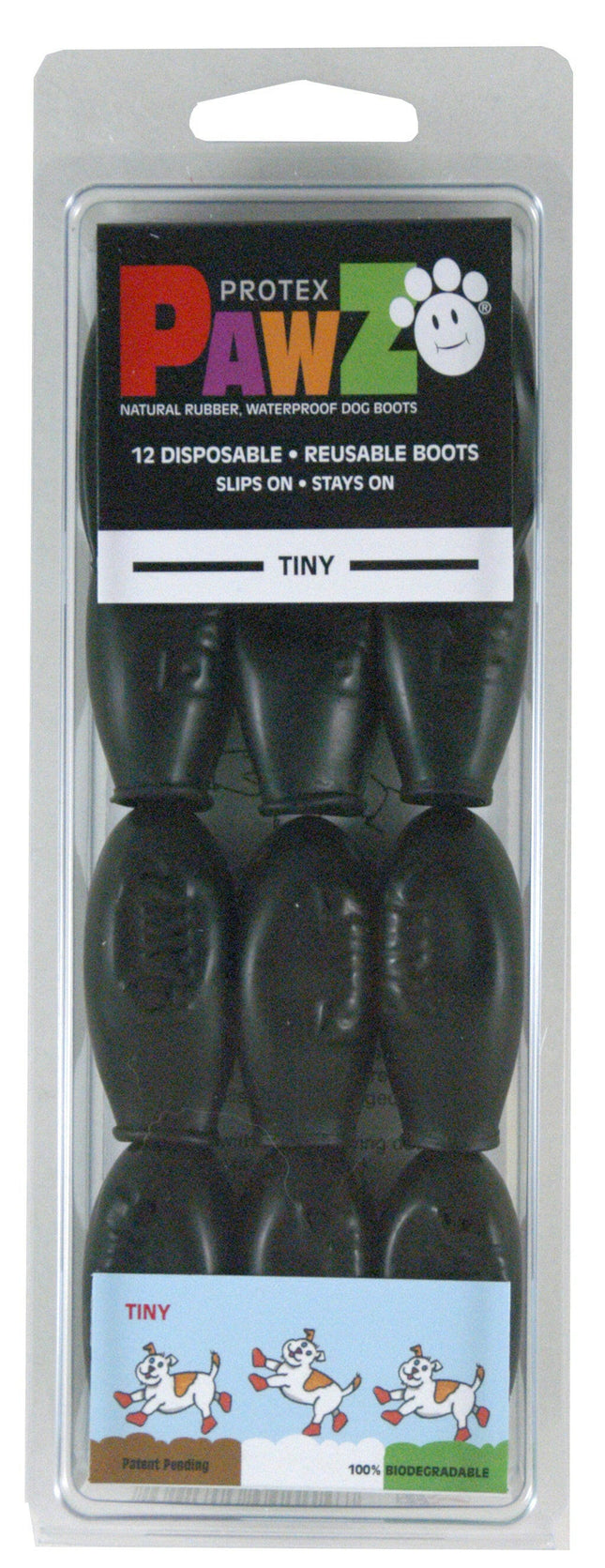 PAWZ - rubber footwear for dogs, size TINY, 12 pieces.