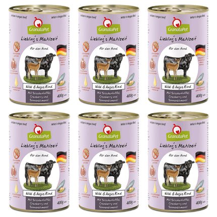 GranataPet Venison & Angus Beef - grain-free wet dog food, venison and beef.