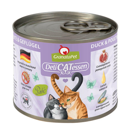 GranataPet DeliCatessen Duck & Poultry - grain-free wet food for cats, duck and poultry.