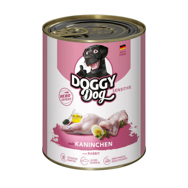 Doggy Dog Rabbit Sensitive - Grain-Free Wet Dog Food with Rabbit.
