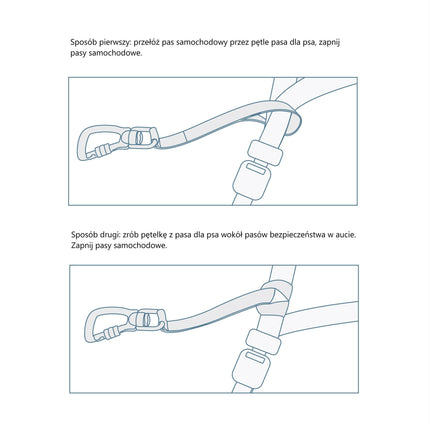 Kurgo Swivel Teether - car seat belt for large dogs, attaches to the seat belt.