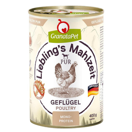 GranataPet Poultry PUR - monoprotein grain-free wet food for dogs, poultry.
