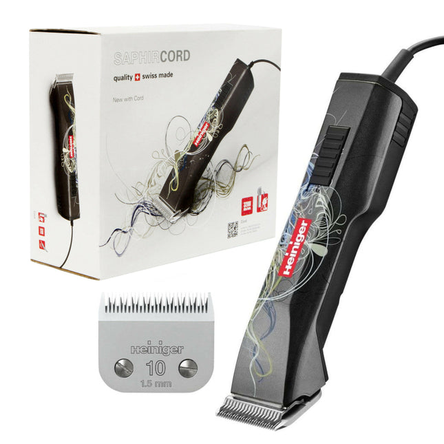 Heiniger Saphir Cord - professional corded clipper for animal grooming with a blade (1.5mm).