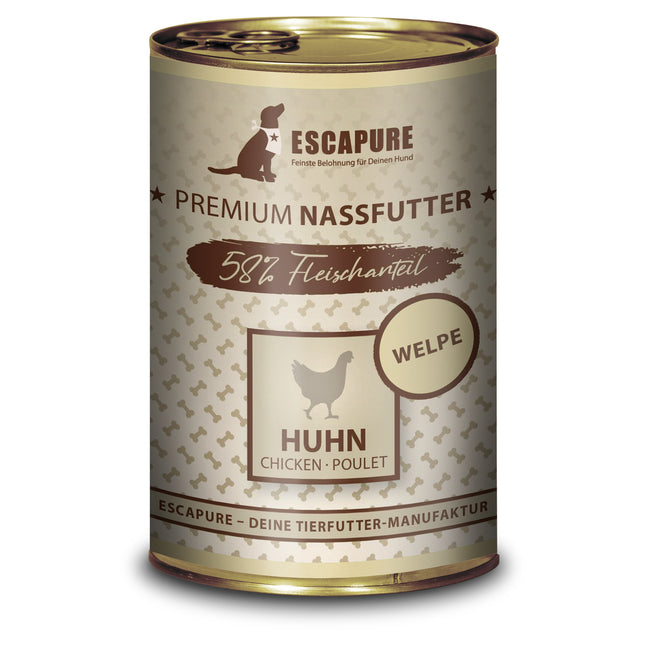 Escapure Puppy Chicken - wet food for puppies, chicken with vegetables and fruits