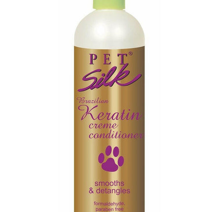 Pet Silk Brazilian Keratin Conditioner - professional moisturizing and smoothing conditioner for fur with Brazilian keratin and silk, concentrate 1:16.