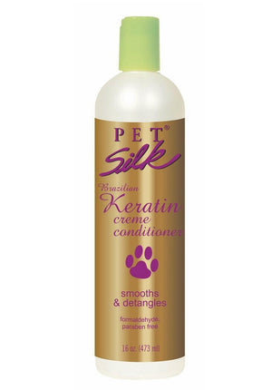 Pet Silk Brazilian Keratin Conditioner - professional moisturizing and smoothing conditioner for fur with Brazilian keratin and silk, concentrate 1:16.