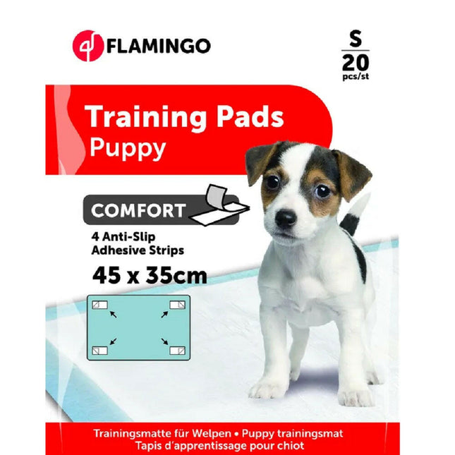Flamingo Training Pads Comfort 20 pcs - hygienic pads for pets with adhesive.