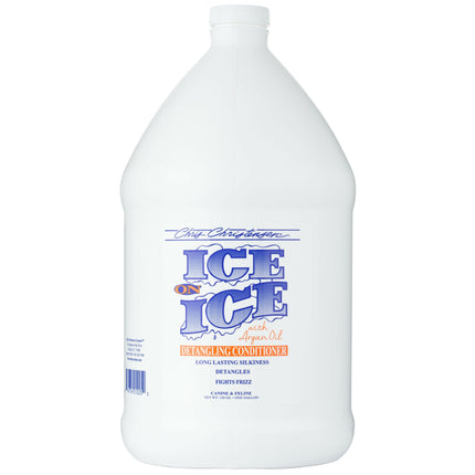 Chris Christensen Ice on Ice Detangling Conditioner - professional coat conditioner with argan oil, detangles, smooths, and adds shine..