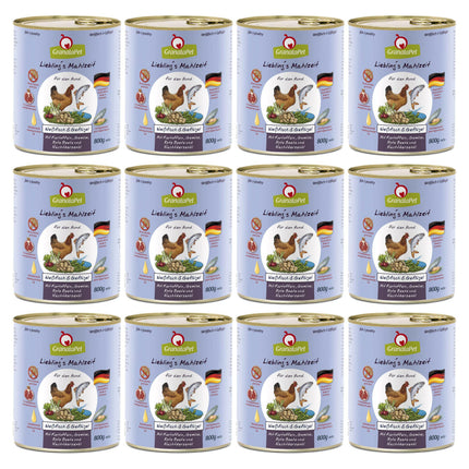GranataPet Fish & Poultry - grain-free wet food for dogs, fish and poultry.